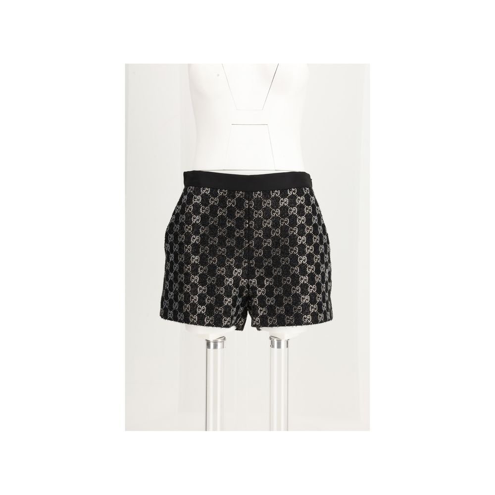 Shorts Gucci neri in viscosa