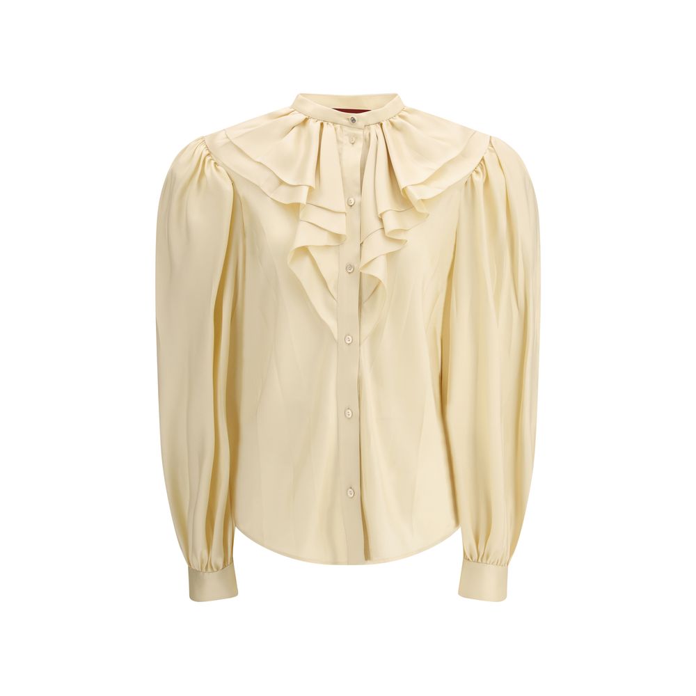Chemise en soie beige Gucci