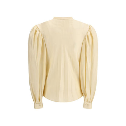 Camicia in seta beige Gucci