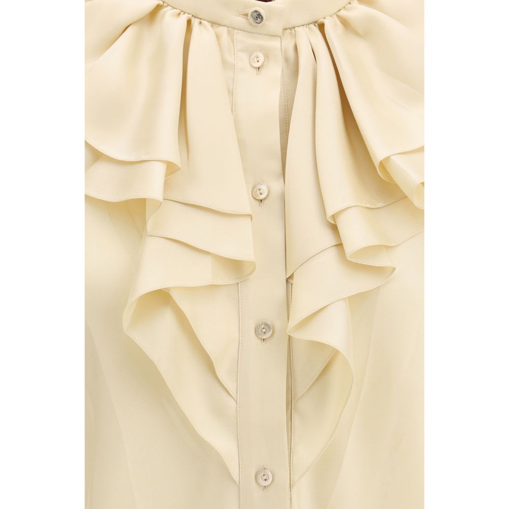 Chemise en soie beige Gucci