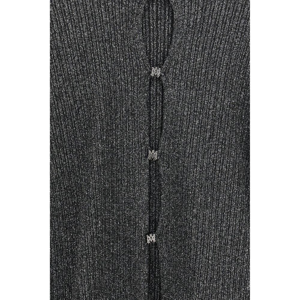 Cardigan Amiri nero in viscosa