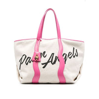 Borsa tote in tela bianca Palm Angels
