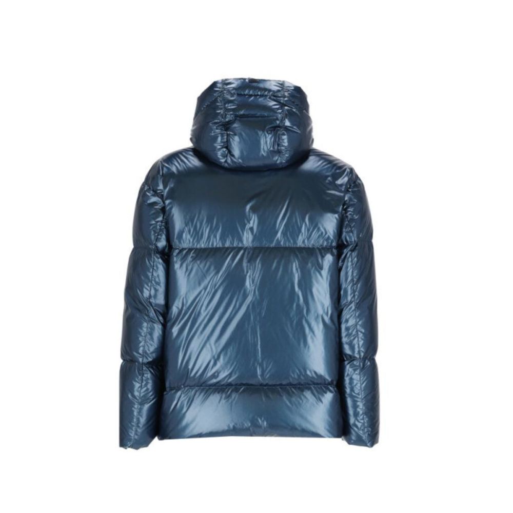Veste longue en polyamide bleu Herno