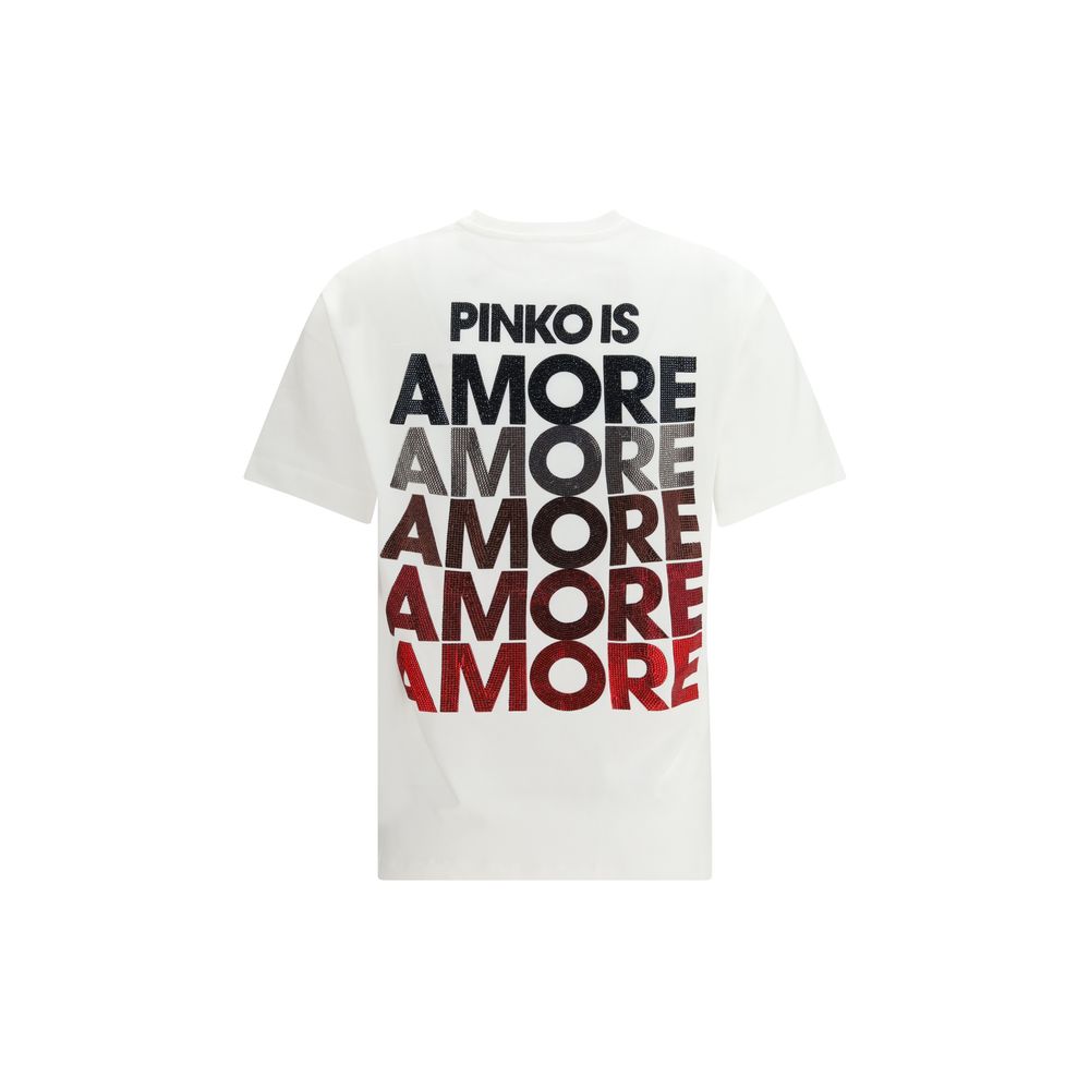 T-shirt bianca in cotone PINKO