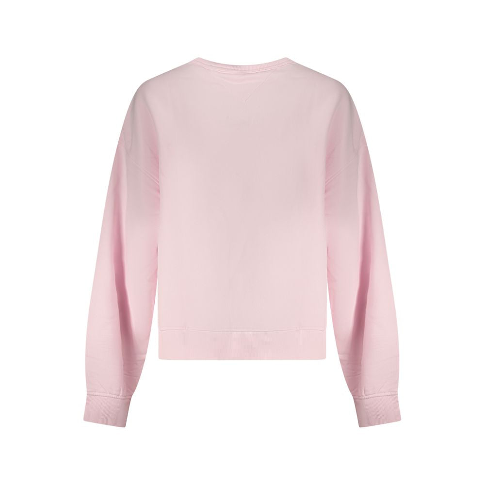 Felpa da donna in cotone rosa Tommy Hilfiger