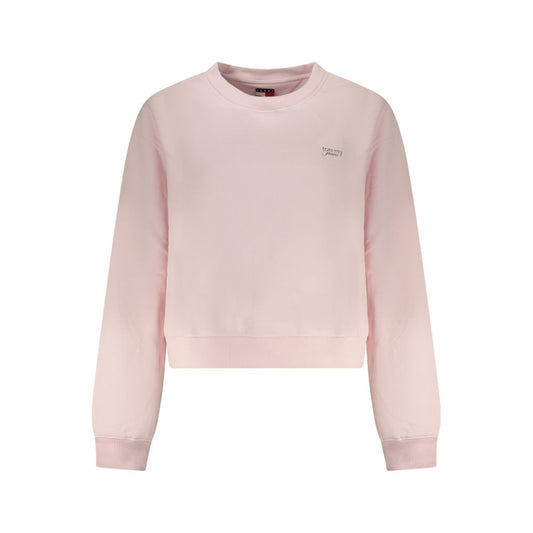 Felpa da donna in cotone rosa Tommy Hilfiger