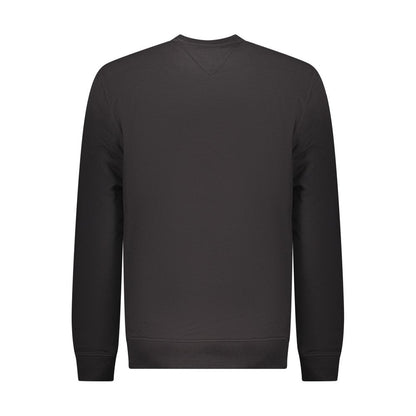 Felpa da uomo in cotone nero Tommy Hilfiger