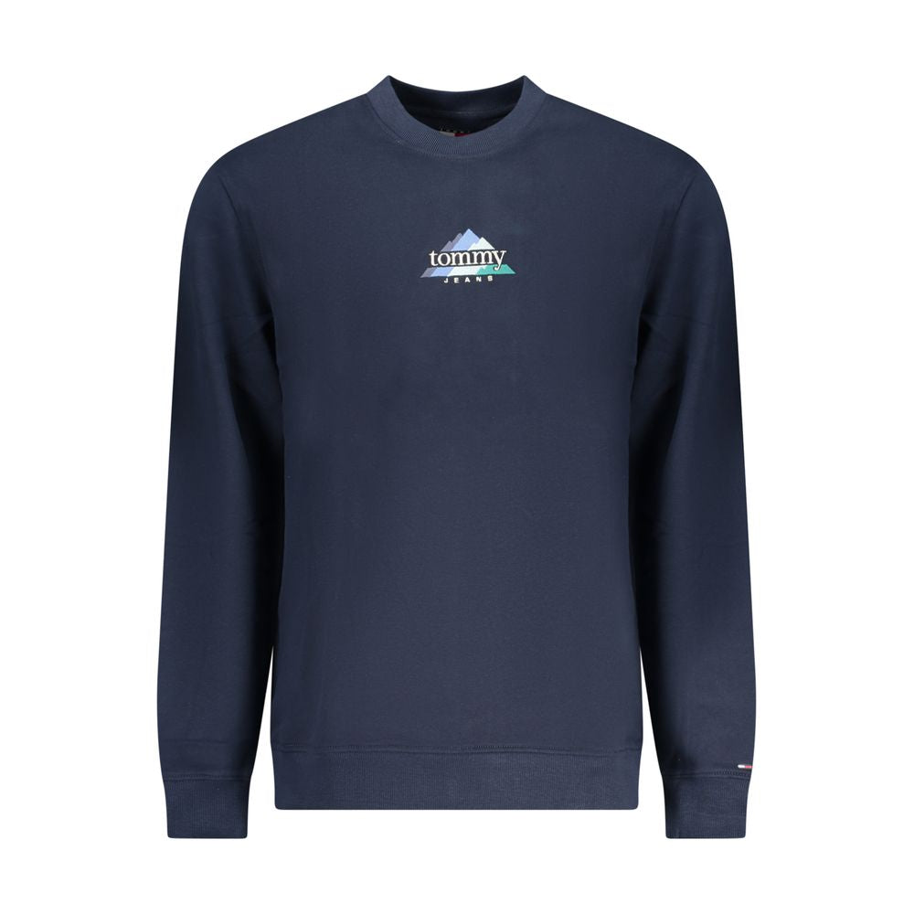 Felpa da uomo in cotone blu Tommy Hilfiger