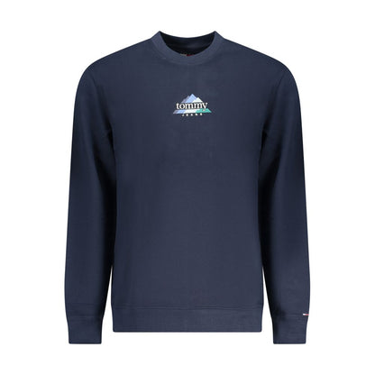 Felpa da uomo in cotone blu Tommy Hilfiger