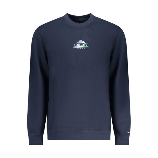 Felpa da uomo in cotone blu Tommy Hilfiger