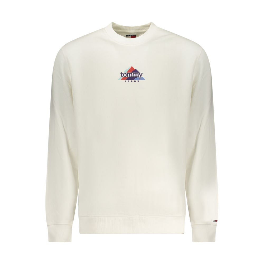Felpa da uomo in cotone bianco Tommy Hilfiger