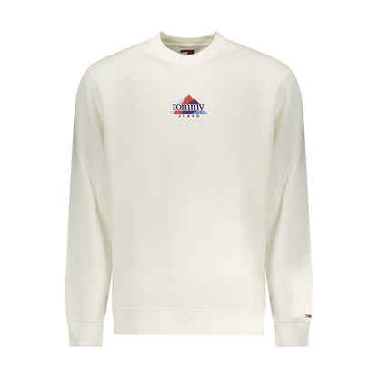 Felpa da uomo in cotone bianco Tommy Hilfiger
