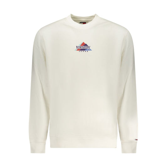 Felpa da uomo in cotone bianco Tommy Hilfiger