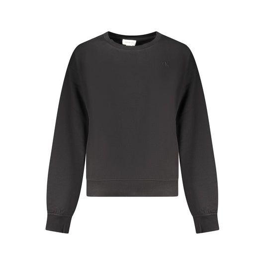 Felpa da donna in cotone nero Calvin Klein