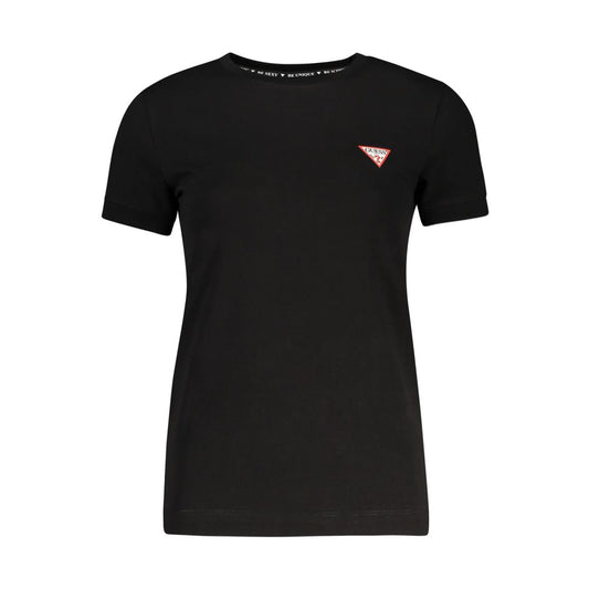 Guess Jeans T-shirt da donna in cotone biologico nera