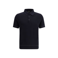 Polo Brioni in cotone nero