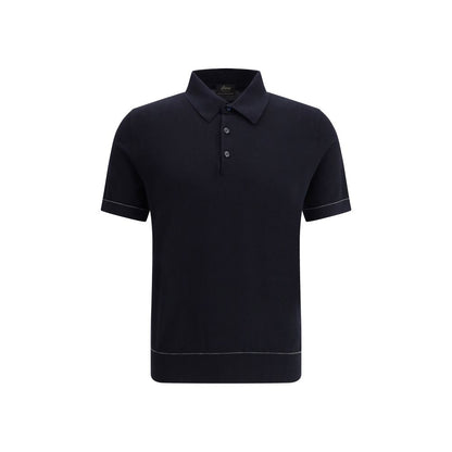 Polo Brioni in cotone nero