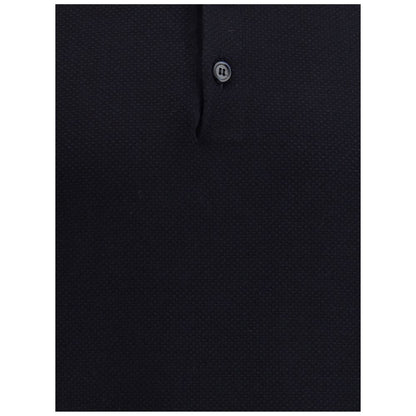 Polo Brioni in cotone nero
