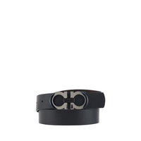 Cintura Regular Ferragamo Nera In Pelle Di Vitello Bos Taurus