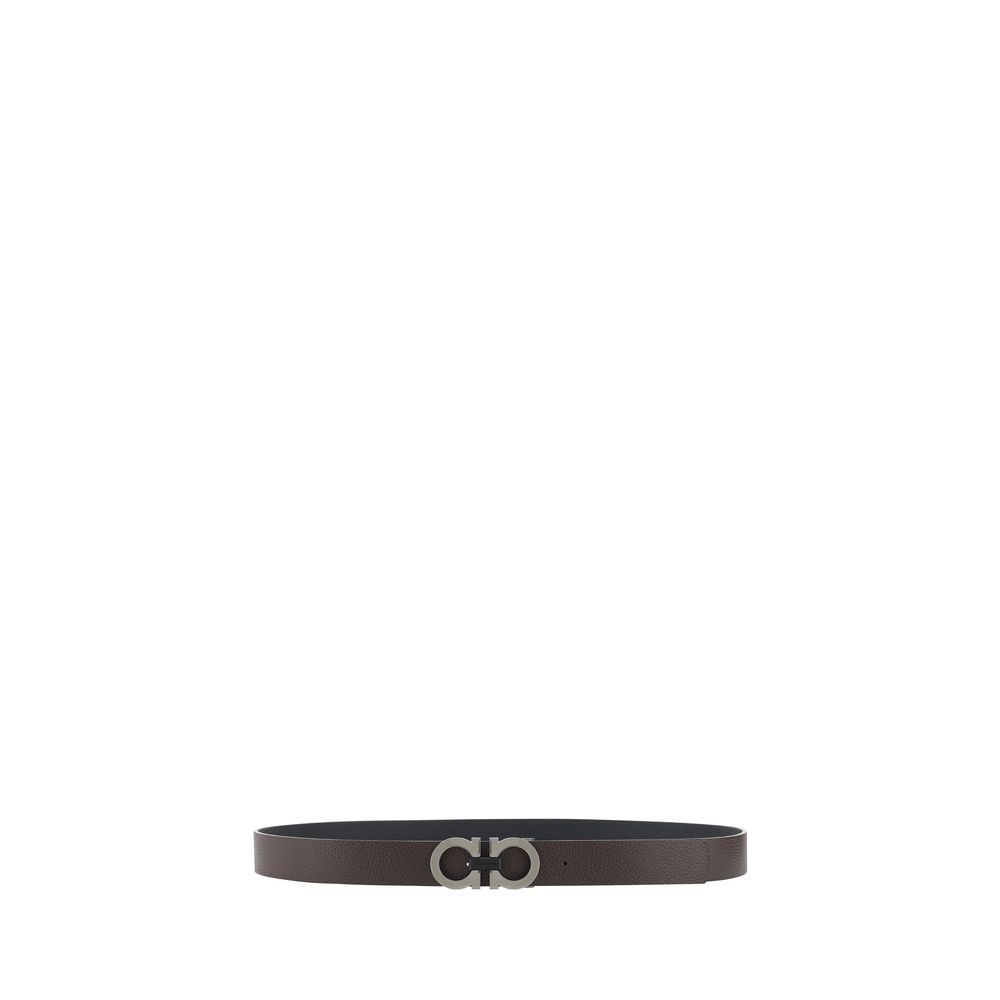 Ceinture Ferragamo en cuir de veau noir Bos Taurus, taille standard