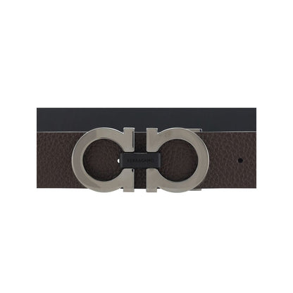 Cintura Regular Ferragamo Nera In Pelle Di Vitello Bos Taurus