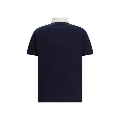 Polo in cotone blu Gucci