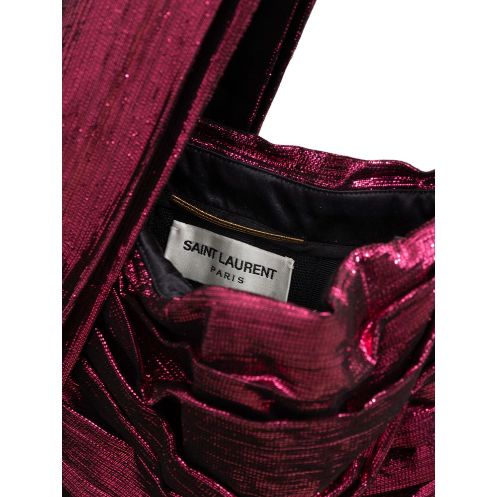 Robe Courte Saint Laurent en Viscose Fuchsia
