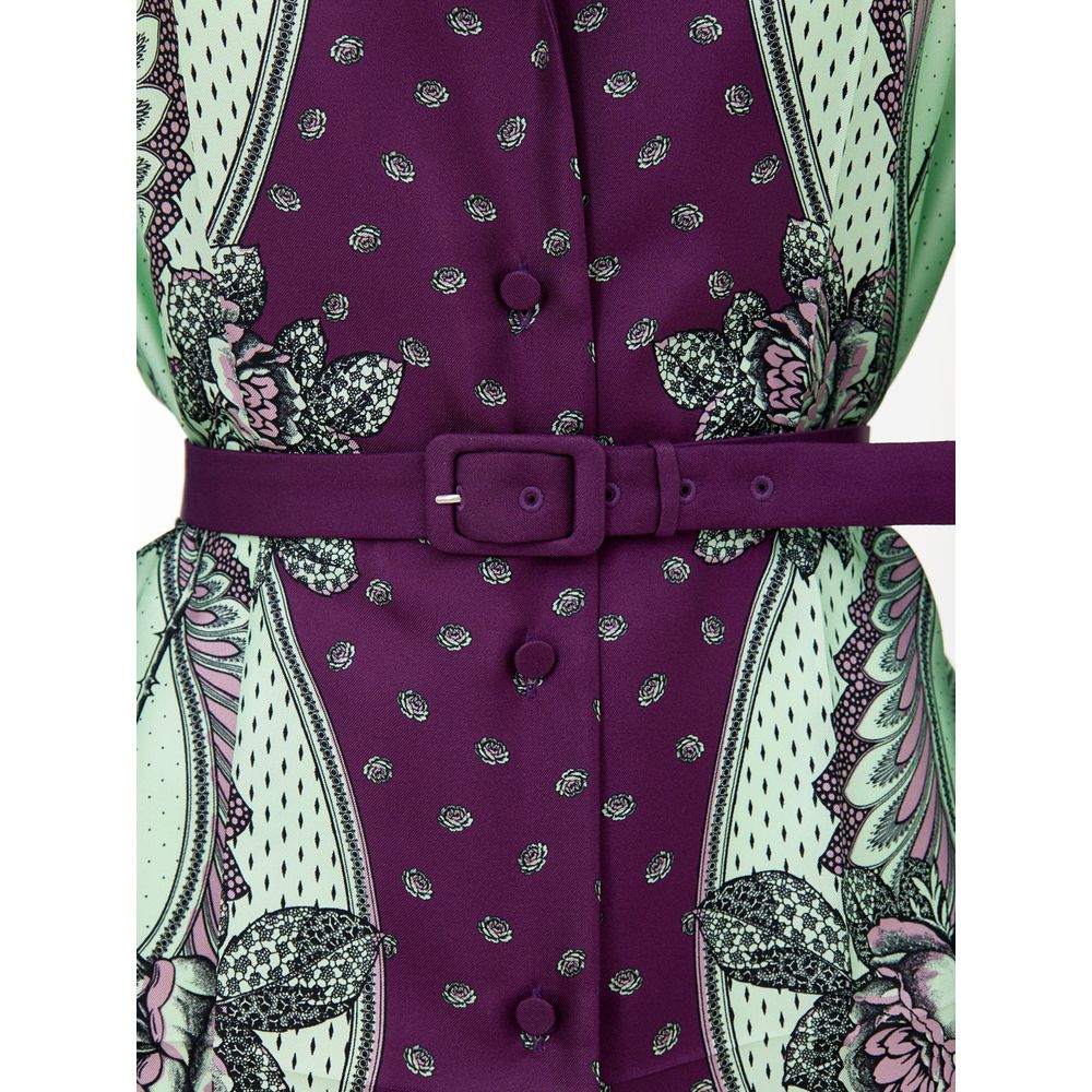 Chemise Gucci en soie verte à motifs