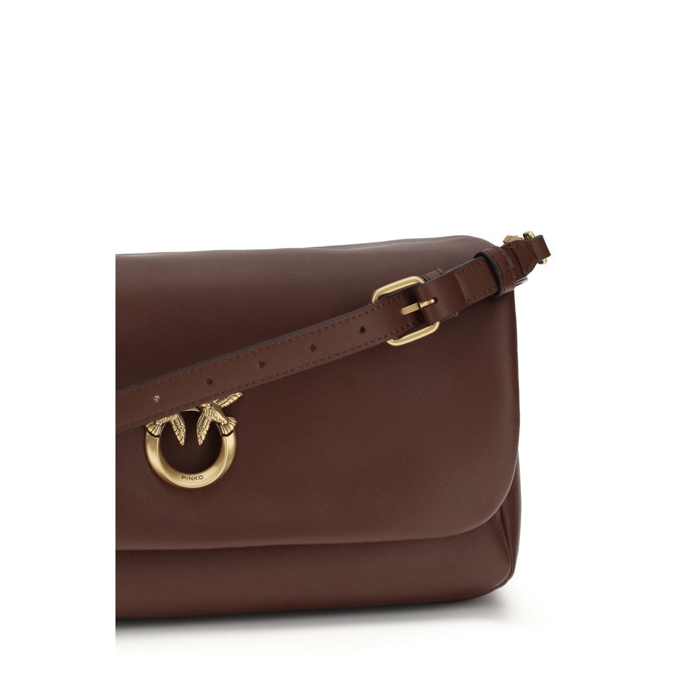 Sac bandoulière PINKO Bos Taurus en cuir de veau marron