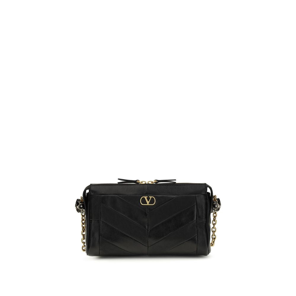 Sac à bandoulière Valentino Garavani en agneau noir Ovis Aries Aries