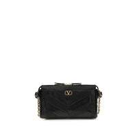 Sac à bandoulière Valentino Garavani en agneau noir Ovis Aries Aries