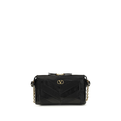 Sac à bandoulière Valentino Garavani en agneau noir Ovis Aries Aries