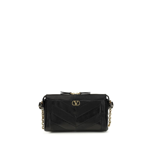 Borsa a tracolla Valentino Garavani in pelle di agnello nera Ovis Aries Aries