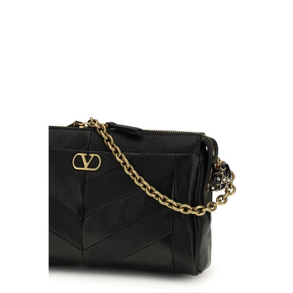 Sac à bandoulière Valentino Garavani en agneau noir Ovis Aries Aries