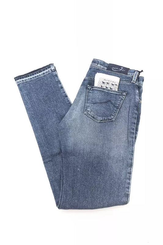 Jeans slim fit in cotone blu Jacob Cohen