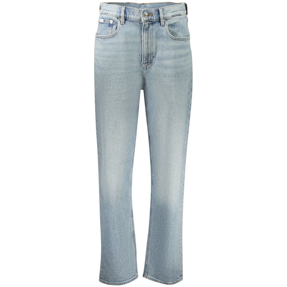 Jean Calvin Klein Azzurro en coton pour femme
