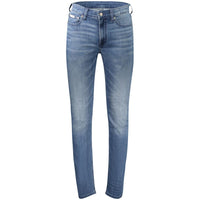 Jean Slim-Taper Calvin Klein Blu en Coton pour Homme