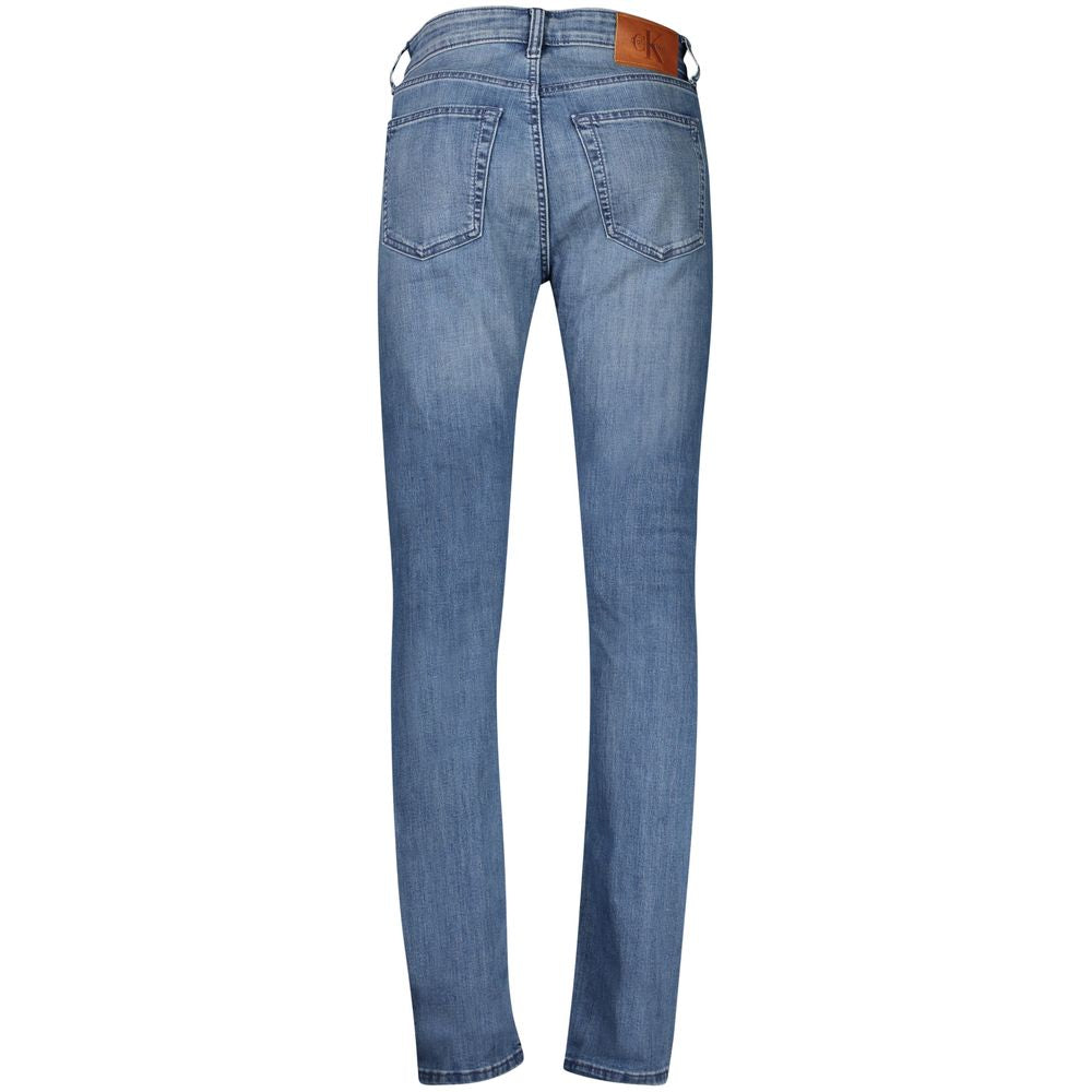 Jean Slim-Taper Calvin Klein Blu en Coton pour Homme