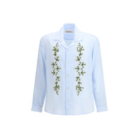 Baziszt Blue Cotton Dress Shirt