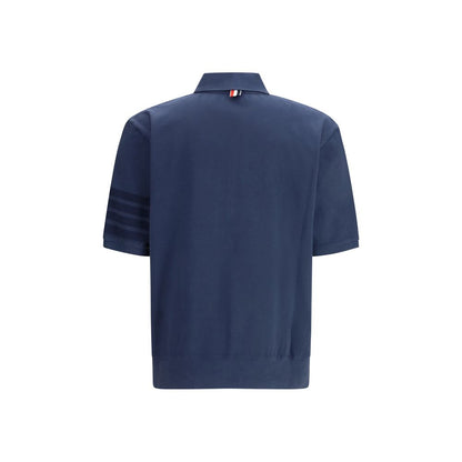 Polo bleu en coton Thom Browne