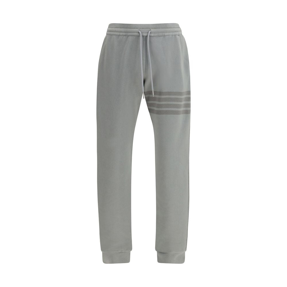 Thom Browne Joggers in cotone grigio (Pantaloni da ginnastica)