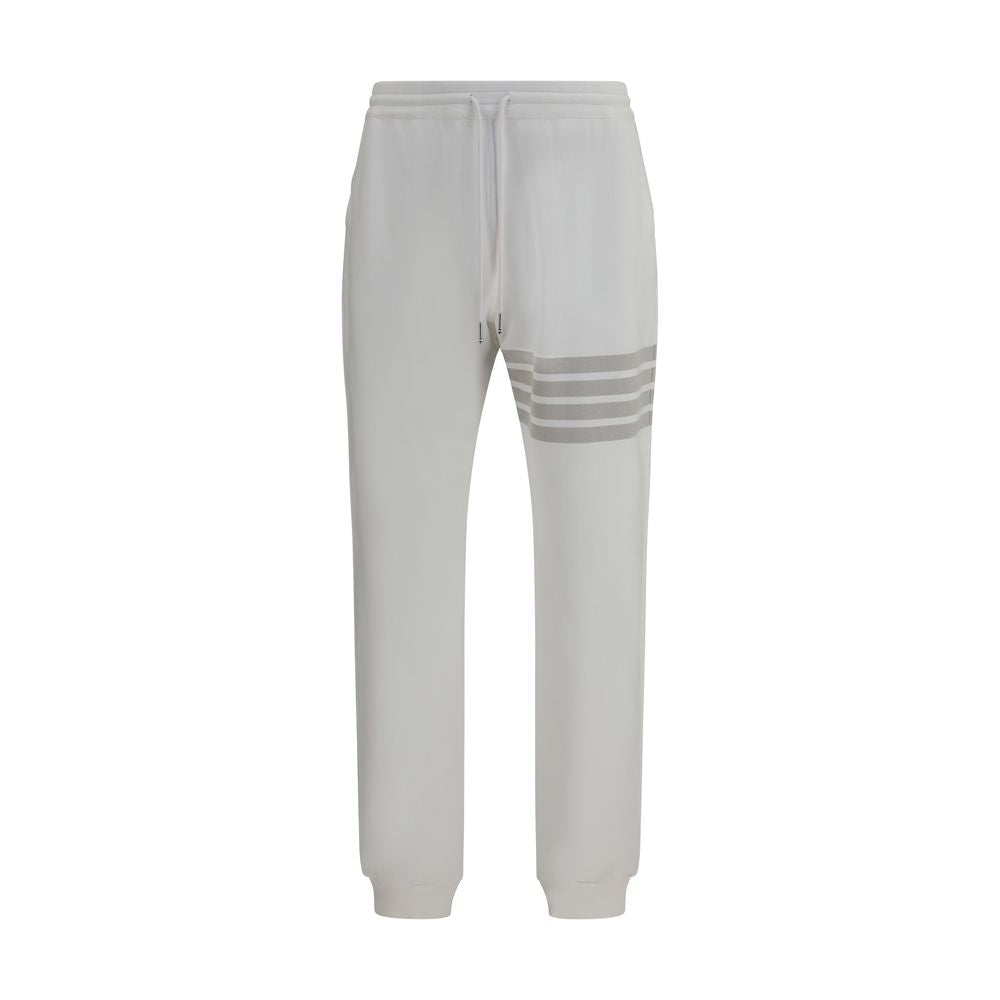 Thom Browne Joggers bianchi in cotone (Pantaloni da ginnastica)