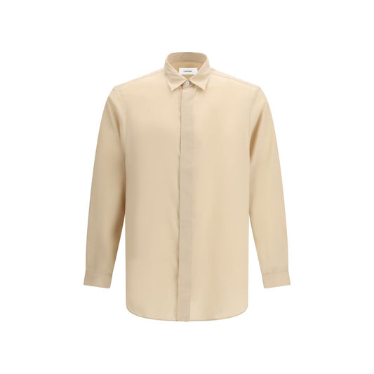 Camicia Lardini in Tencel Beige