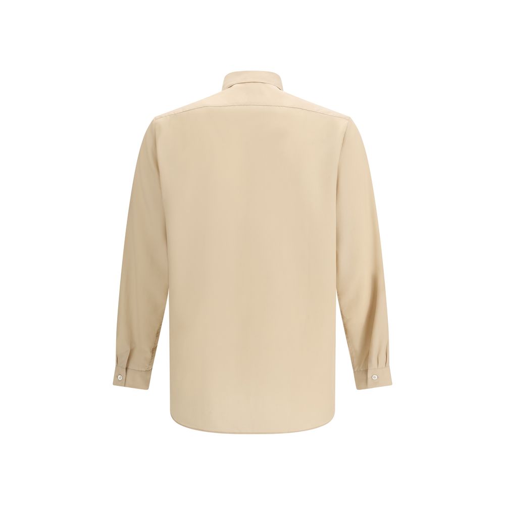 Camicia Lardini in Tencel Beige