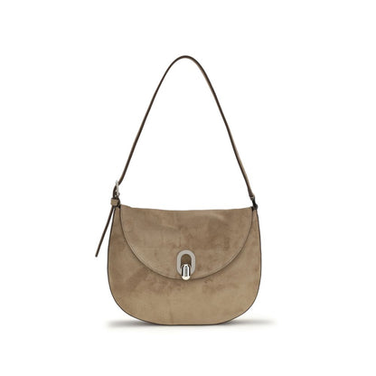 Savette Borsa a Spalla Beige in Pelle di Vitello Bos Taurus
