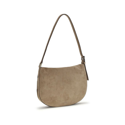 Savette Borsa a Spalla Beige in Pelle di Vitello Bos Taurus