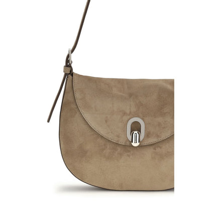 Savette Borsa a Spalla Beige in Pelle di Vitello Bos Taurus
