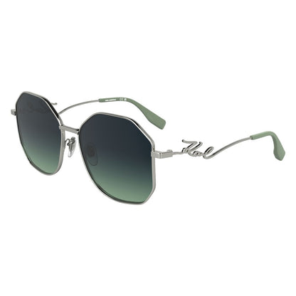 Occhiali da sole in metallo grigio Karl Lagerfeld