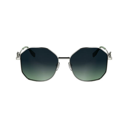 Occhiali da sole in metallo grigio Karl Lagerfeld