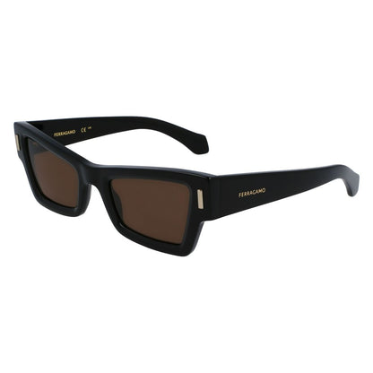 Occhiali da sole Ferragamo in acetato nero